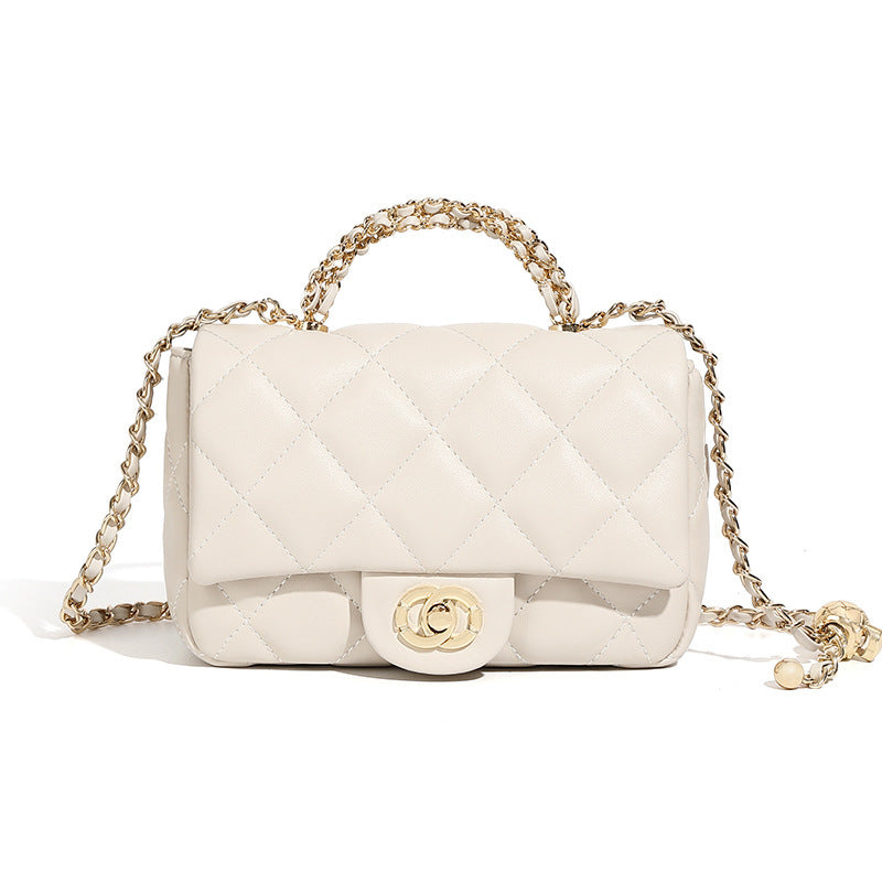 Cartera Acolchada Diamond con Cadena Metálica