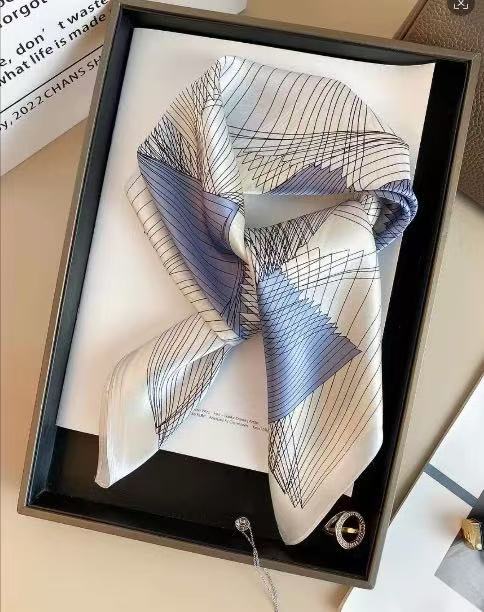Ethnic Print Silk Scarf