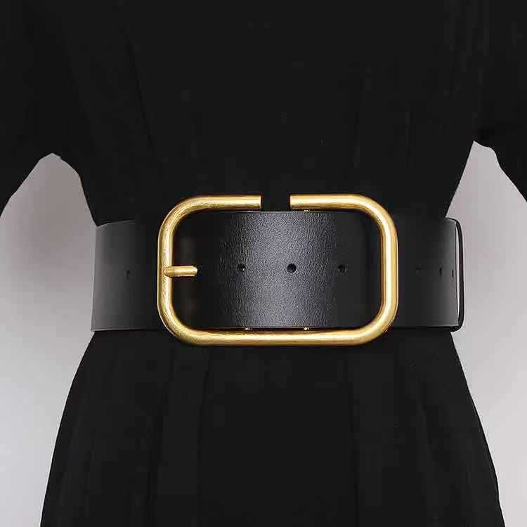 Women's Wide Cowhide Leather Belt