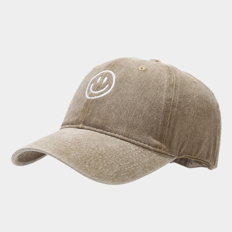 Gorra Baseball con Carita Sonriente — Techo Suave Unisex Protección Solar