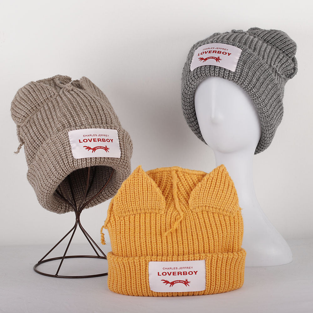 Gorro de Lana Doble Capa para Invierno — Tejido Abrigado Unisex