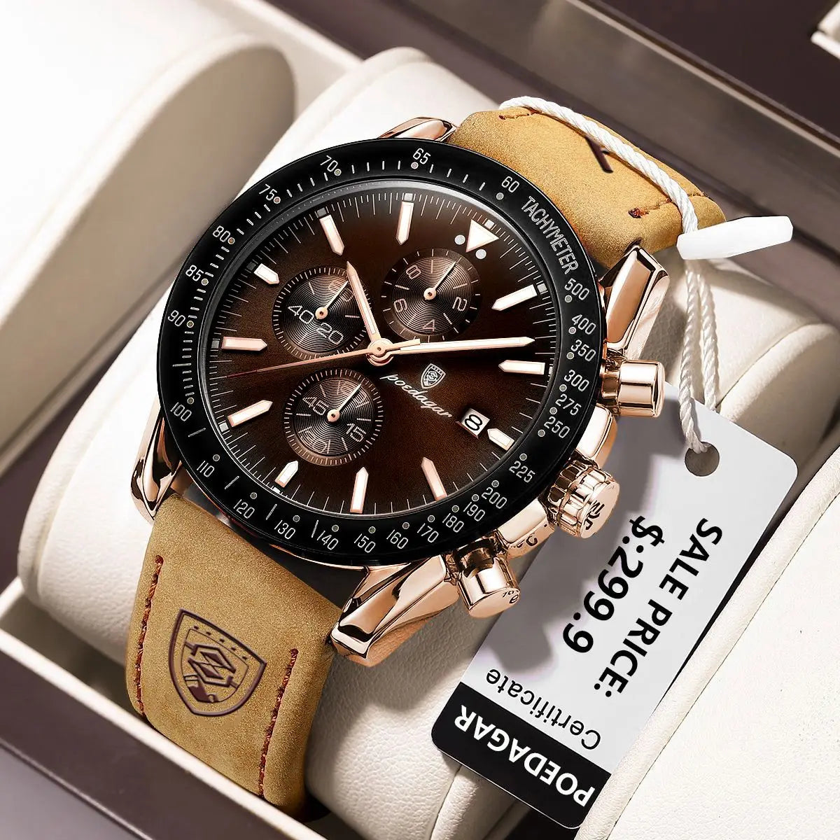 Men's Quartz Watch — Multifunctional with Luminous Nightlight Waterproof