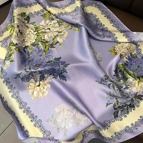 Ethnic Print Silk Scarf