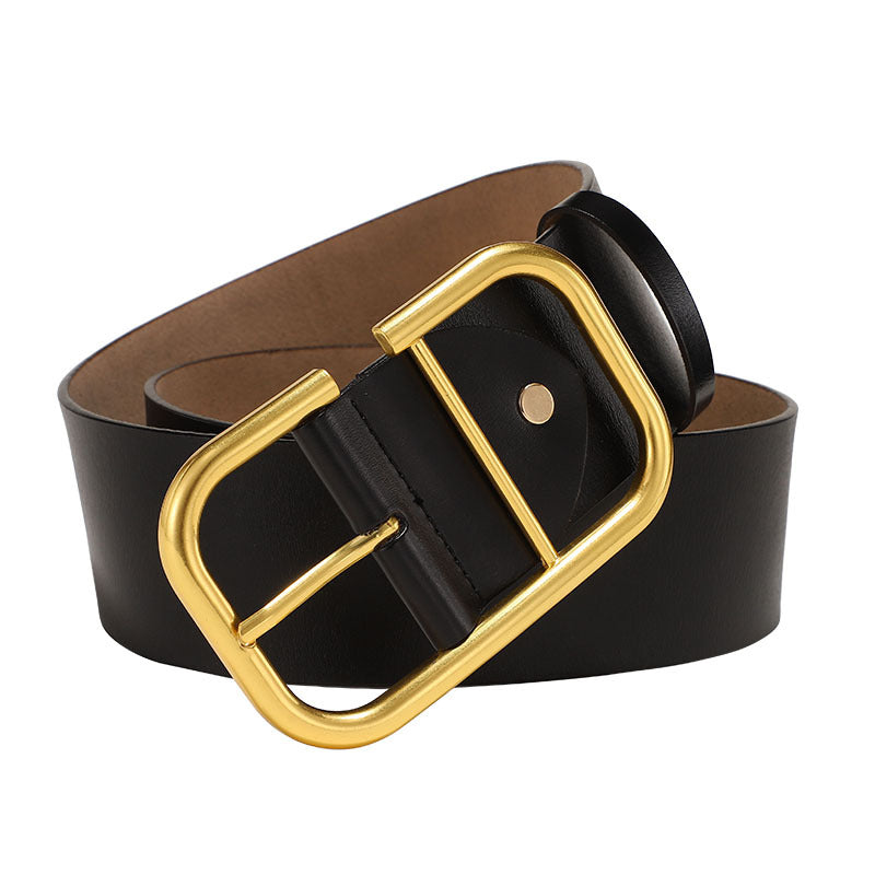 Women's Wide Cowhide Leather Belt