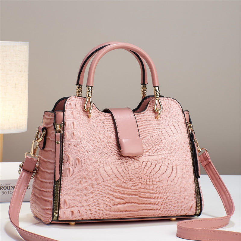 Cartera Bandolera Estampado Cocodrilo