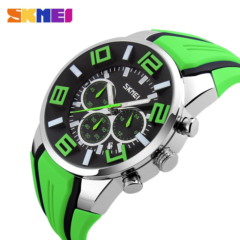 SKMEI 9128 Men's Watch — Waterproof Sport Quartz Chronograph