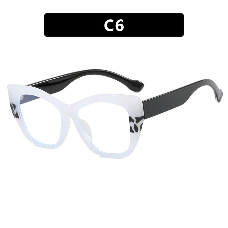 Retro Bicolor Cat-Eye Anti-Blue Light Frames