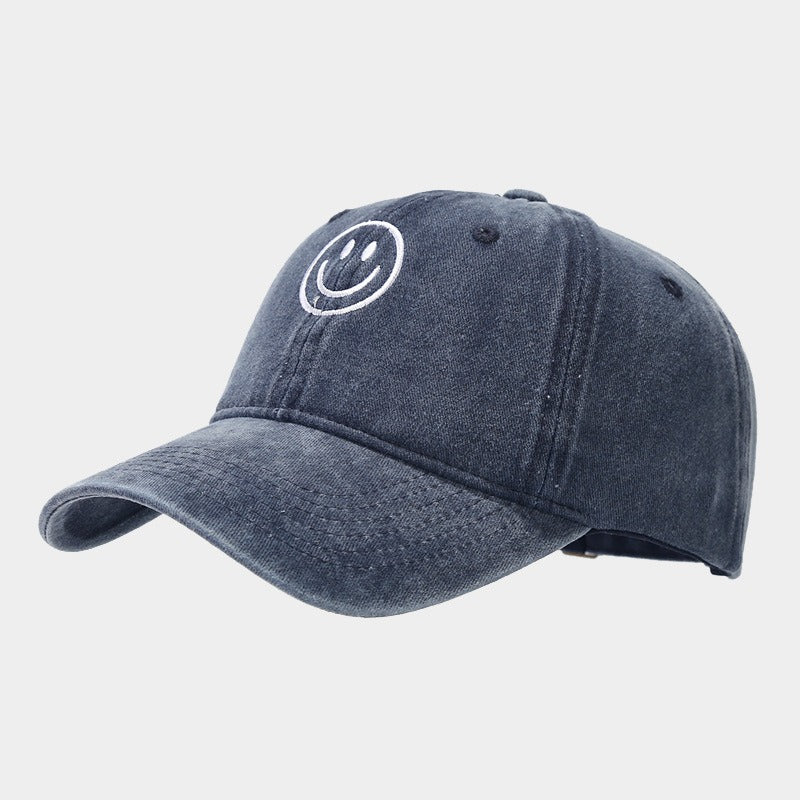 Gorra Baseball con Carita Sonriente — Techo Suave Unisex Protección Solar