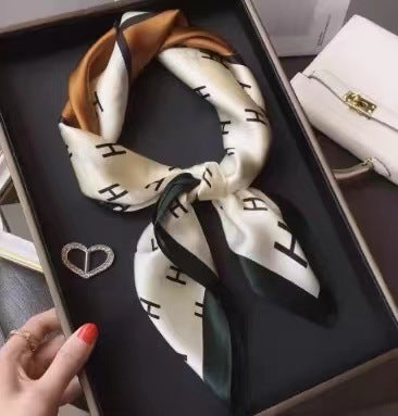 Ethnic Print Silk Scarf