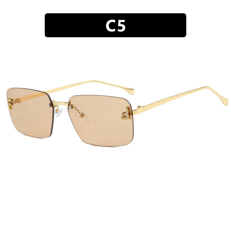 Rimless Diamond Sunglasses