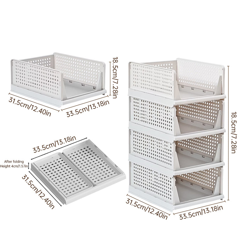 Copy of Set de 4 Cajas Organizadoras Apilables para Ropa y Juguetes
