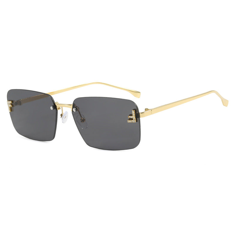 Rimless Diamond Sunglasses