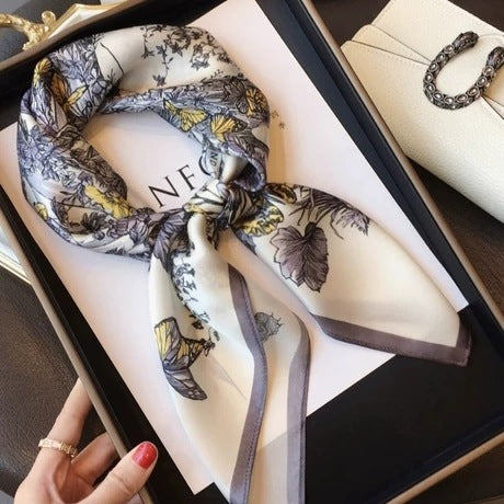 Ethnic Print Silk Scarf