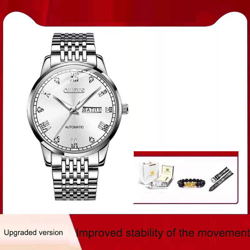 Men's Automatic Mechanical Watch — Waterproof with Luminous Display