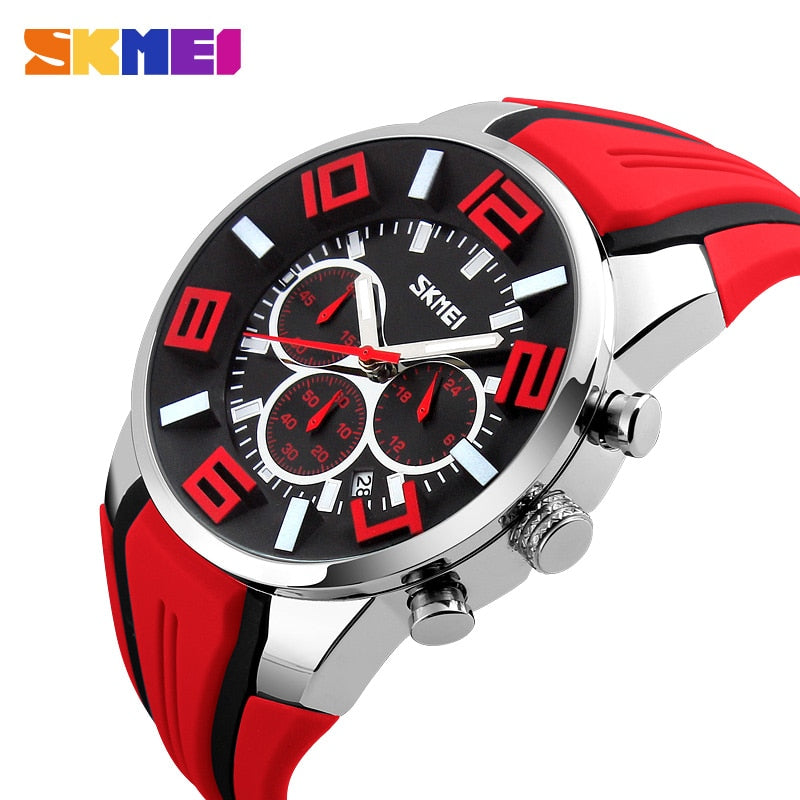 SKMEI 9128 Men's Watch — Waterproof Sport Quartz Chronograph