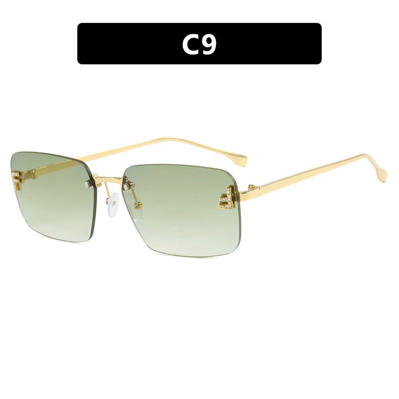 Rimless Diamond Sunglasses