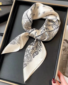 Ethnic Print Silk Scarf