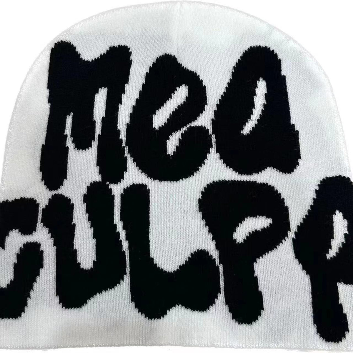 Gorro Tejido Jacquard con Letras — Abrigo de Oídos Estilo Street