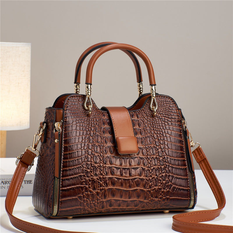 Cartera Bandolera Estampado Cocodrilo