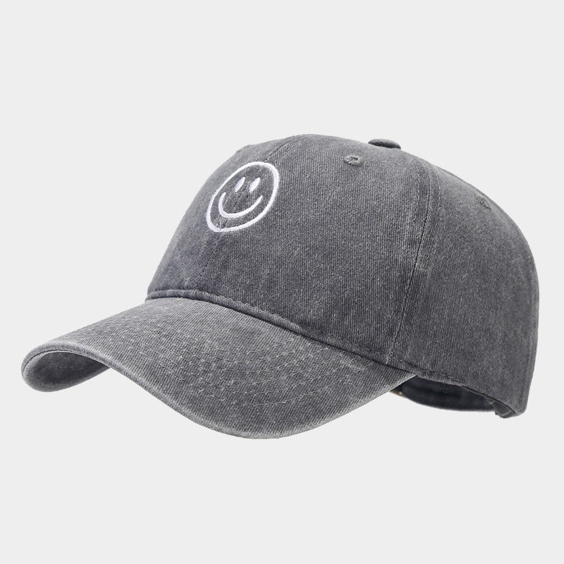 Gorra Baseball con Carita Sonriente — Techo Suave Unisex Protección Solar