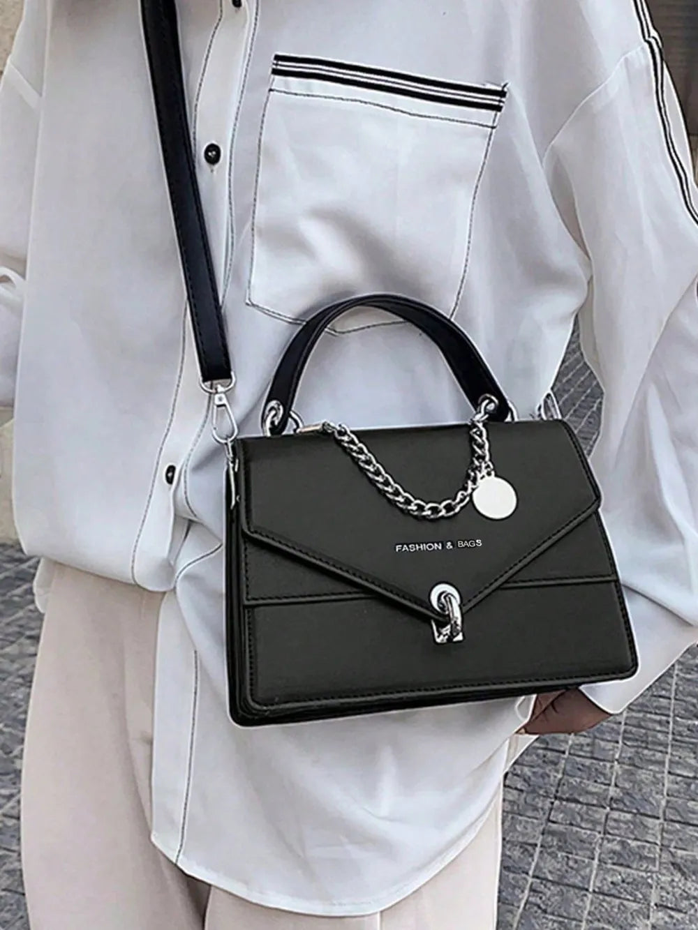 Wallet with Chain and Detachable Strap