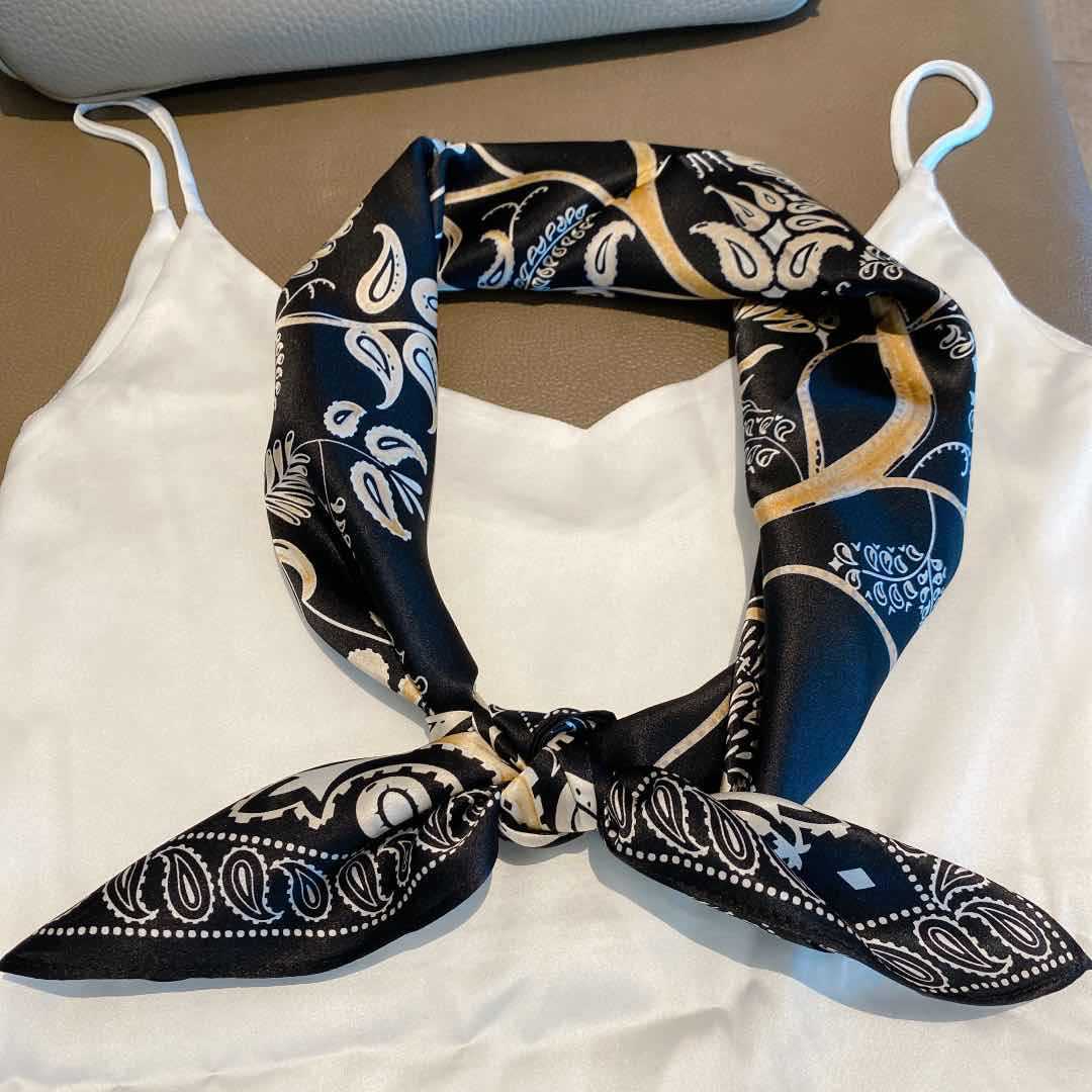 Ethnic Print Silk Scarf