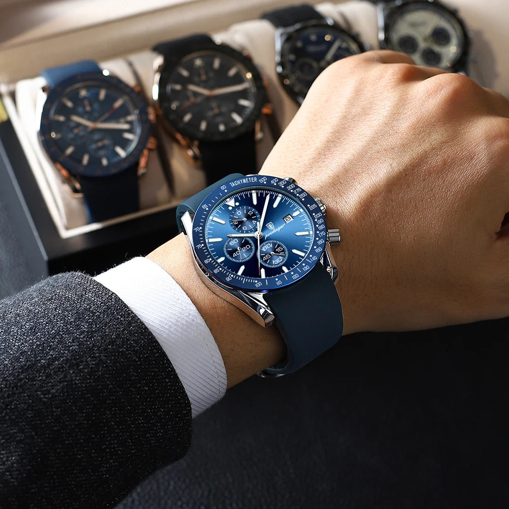 Men's Quartz Watch — Multifunctional with Luminous Nightlight Waterproof