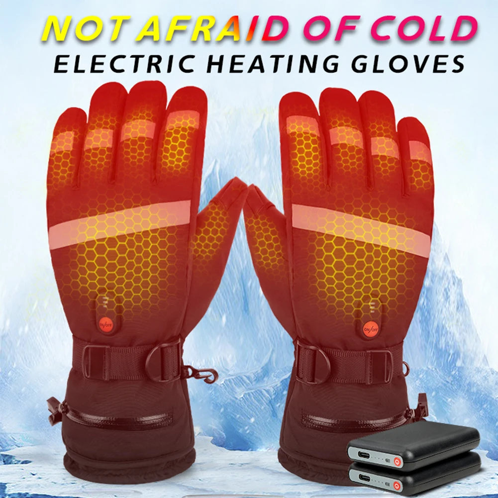 5-Finger Heated Gloves — USB Touchscreen for Skiing and Winter Sports