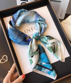 Ethnic Print Silk Scarf