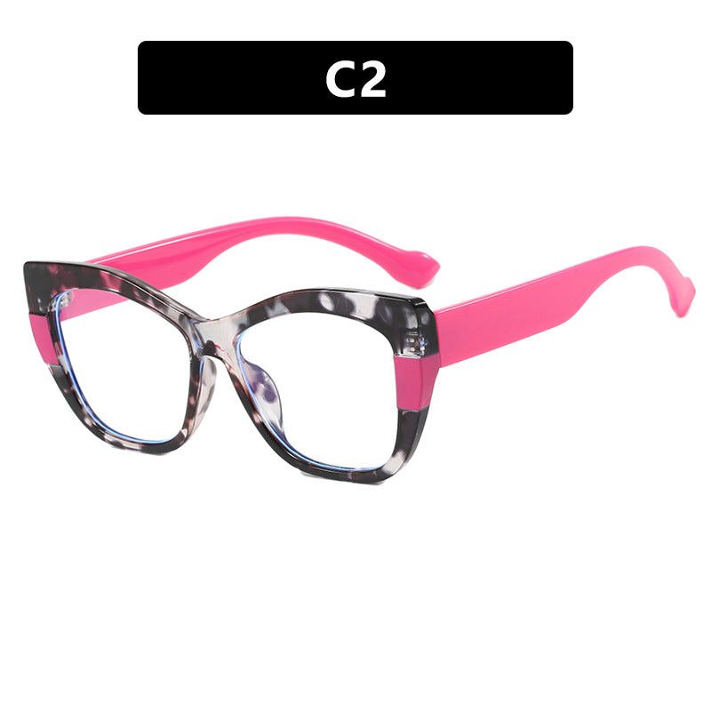 Retro Bicolor Cat-Eye Anti-Blue Light Frames