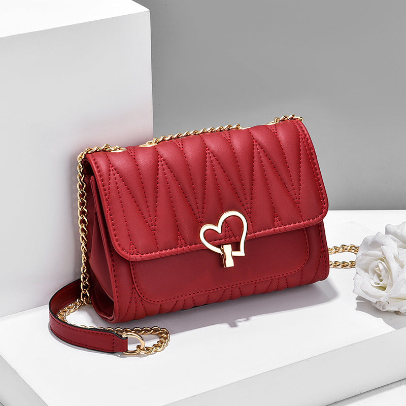 Mini Cartera con Candado Corazón y Bandolera