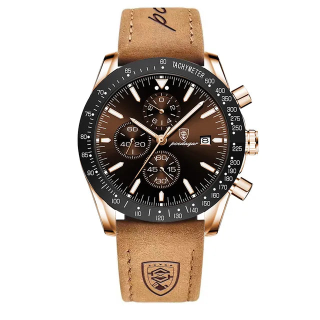 Men's Quartz Watch — Multifunctional with Luminous Nightlight Waterproof