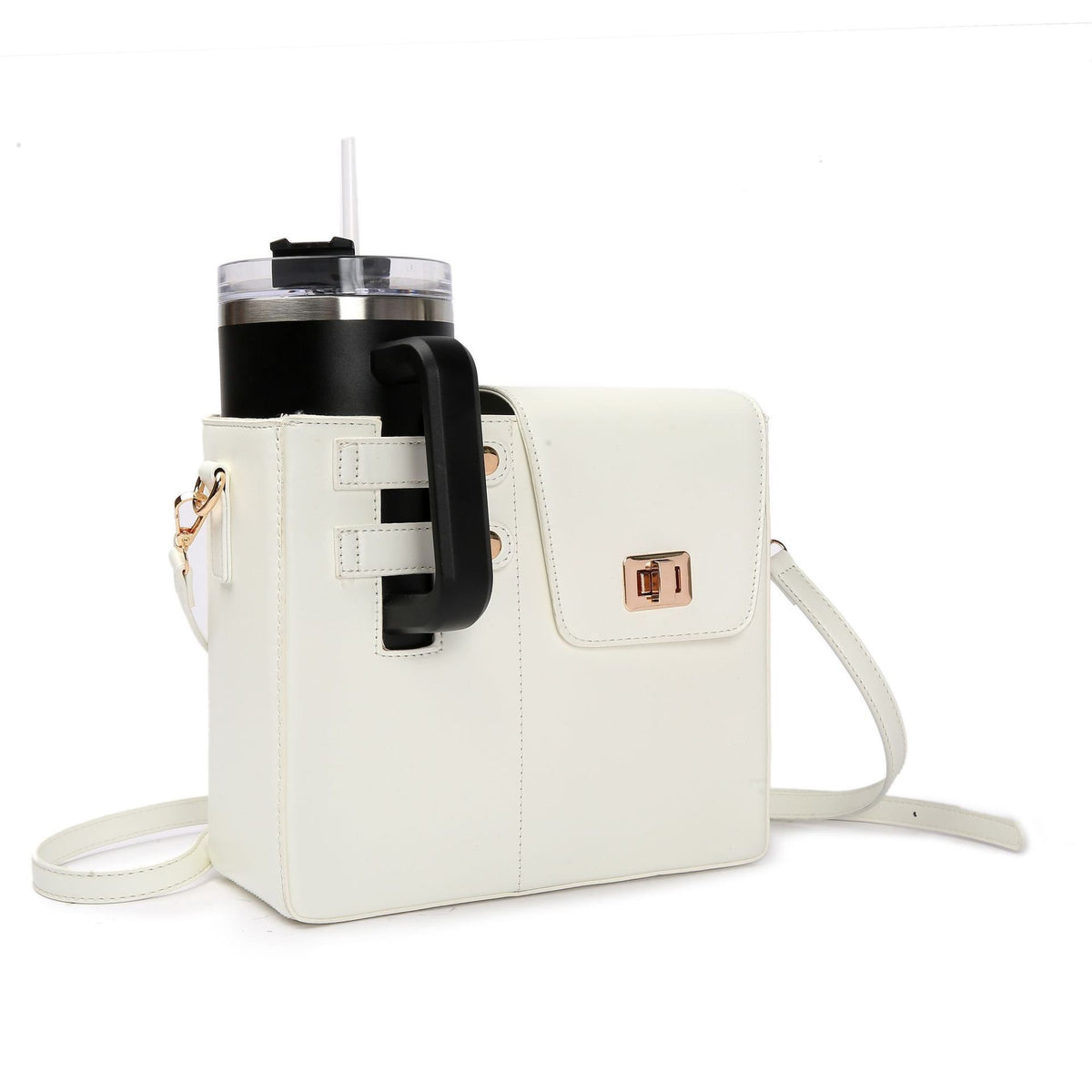 Bolso Cruzado Porta Botella Térmico para Mujer — Rosa