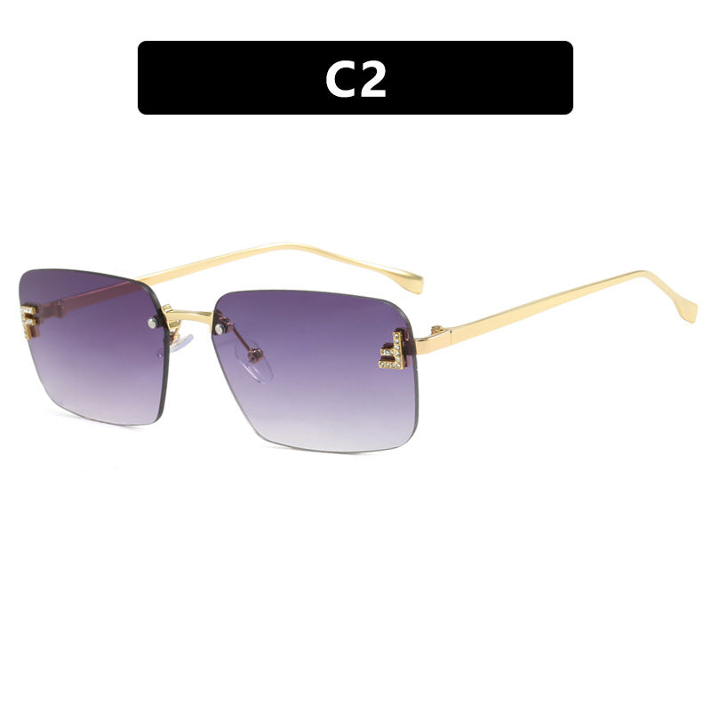 Rimless Diamond Sunglasses