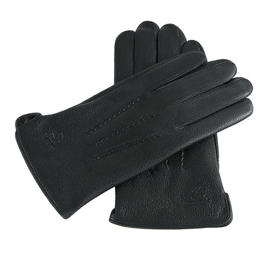 Guantes de Cuero de Cabra con Forro de Lana para Hombre — Invierno Business
