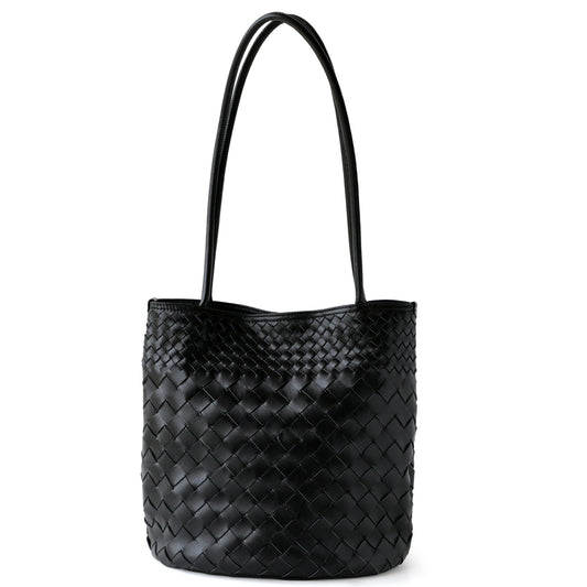 Bolso Bucket Tejido de Piel de Cordero
