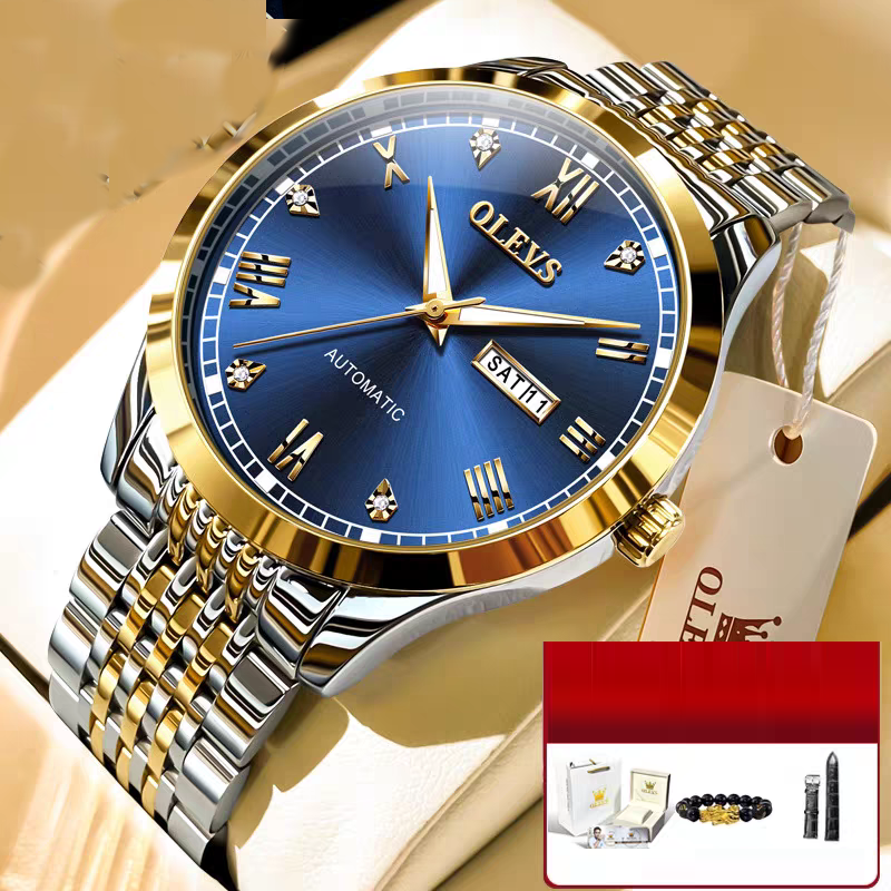 Men's Automatic Mechanical Watch — Waterproof with Luminous Display
