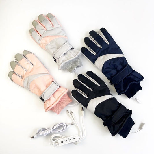 Guantes de Ski con Calefacción USB — Táctil, Impermeable y 3 Temperaturas