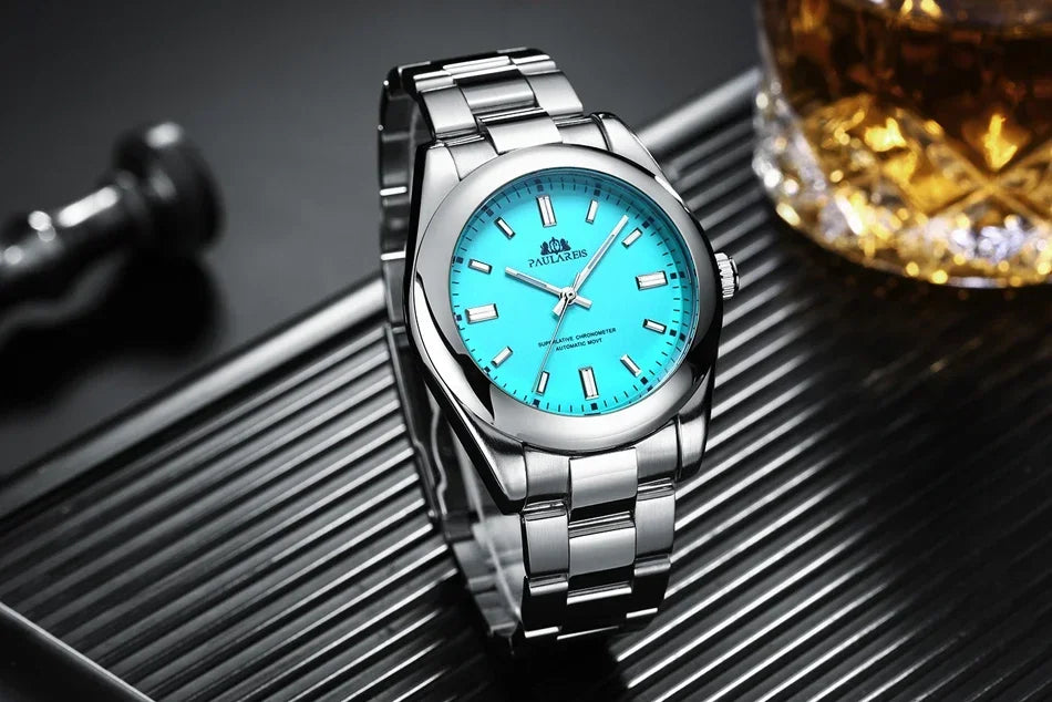 Men's Automatic Mechanical Watch — Stainless Steel Rainbow 41mm