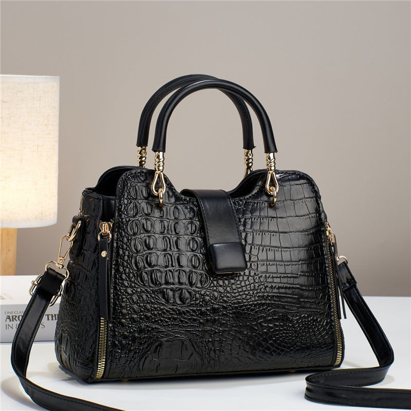 Cartera Bandolera Estampado Cocodrilo