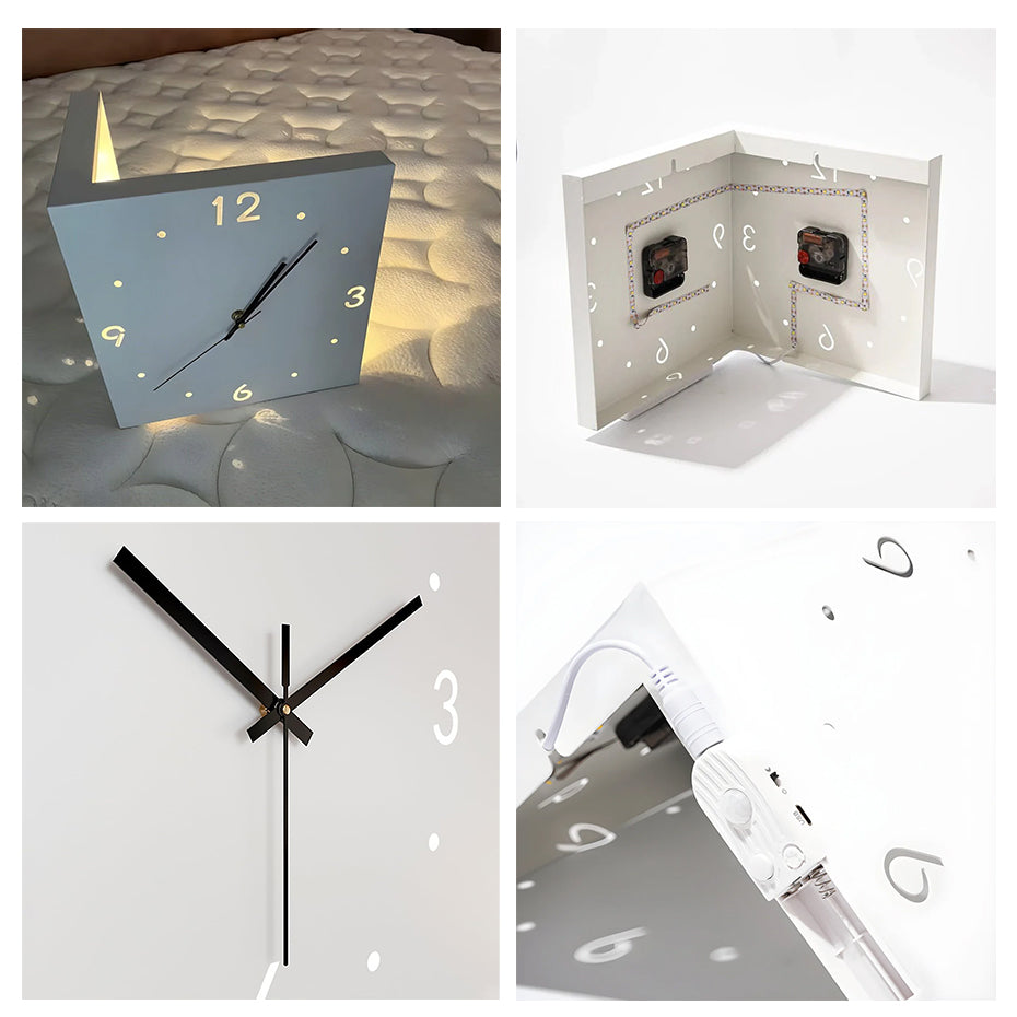 Copy of Reloj de Pared LED Nórdico, Silencioso, Estilo Moderno Minimalista
