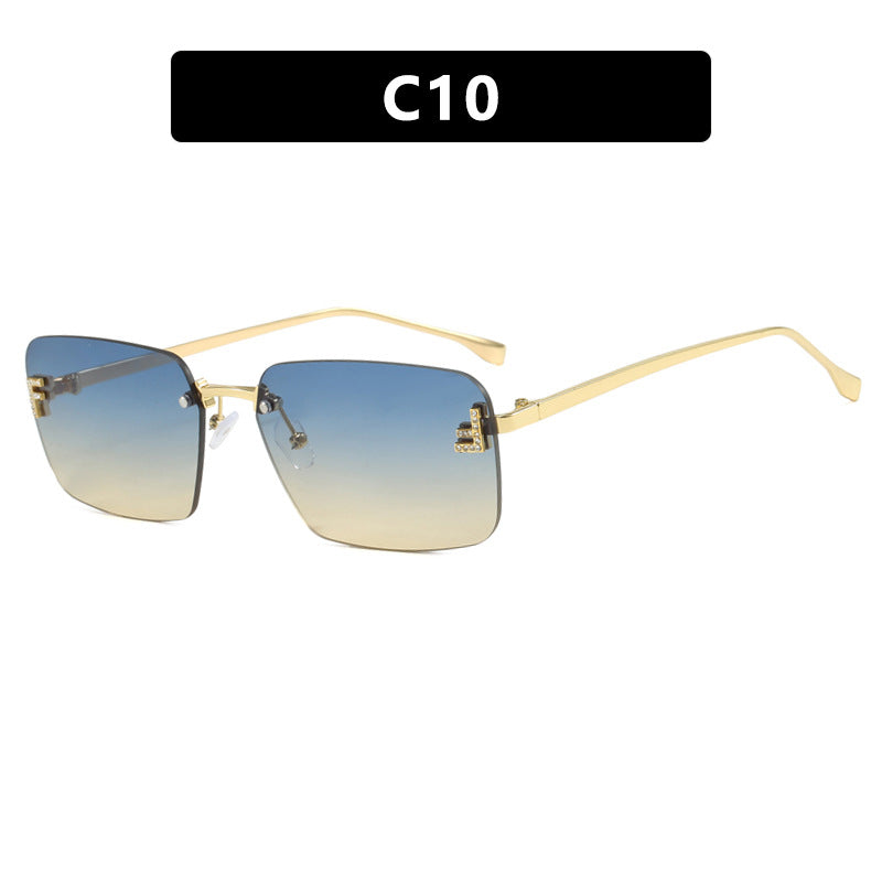 Rimless Diamond Sunglasses