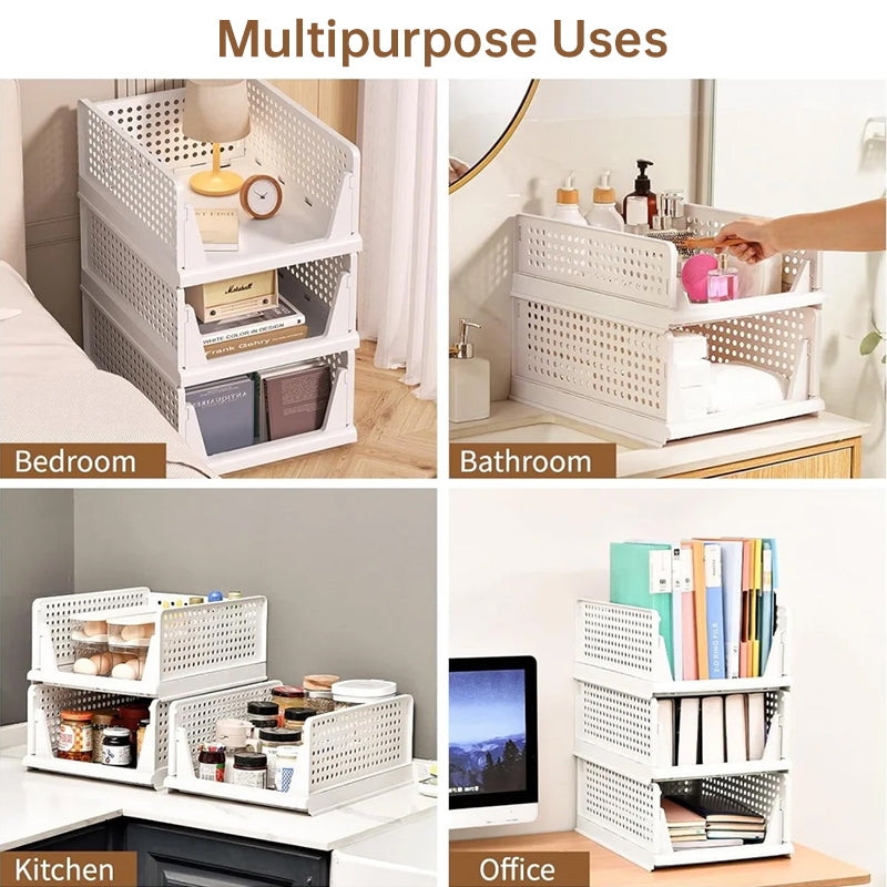Copy of Set de 4 Cajas Organizadoras Apilables para Ropa y Juguetes