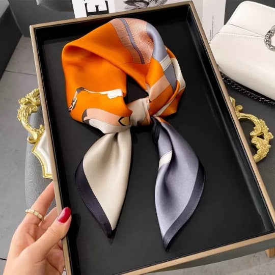 Ethnic Print Silk Scarf
