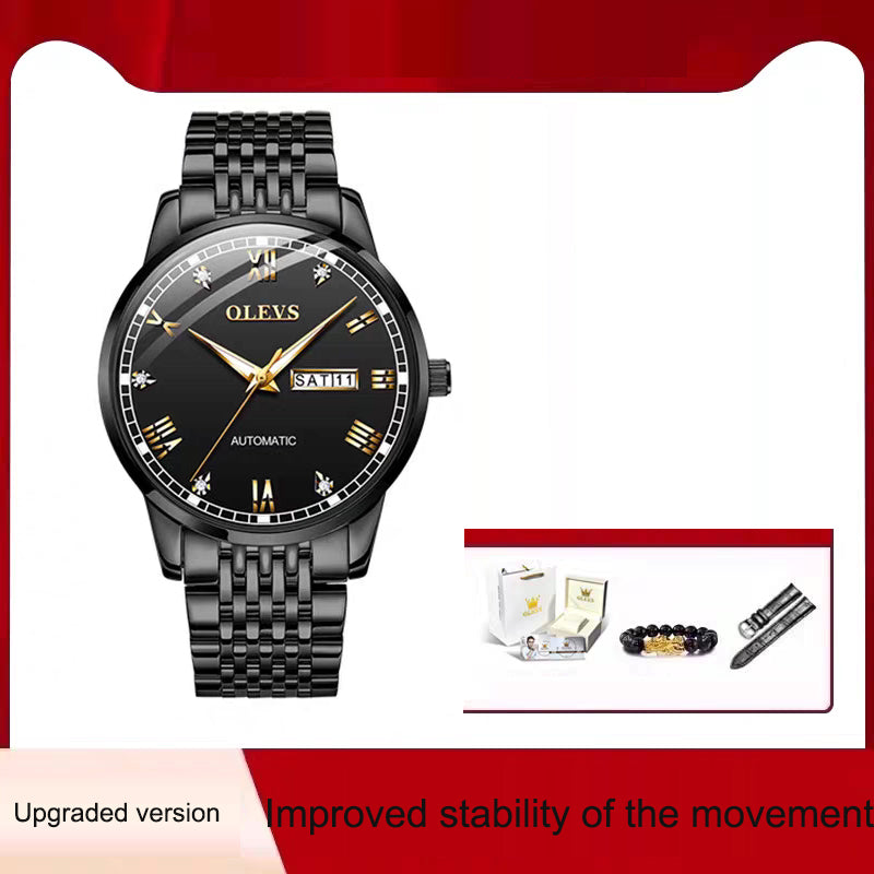 Men's Automatic Mechanical Watch — Waterproof with Luminous Display