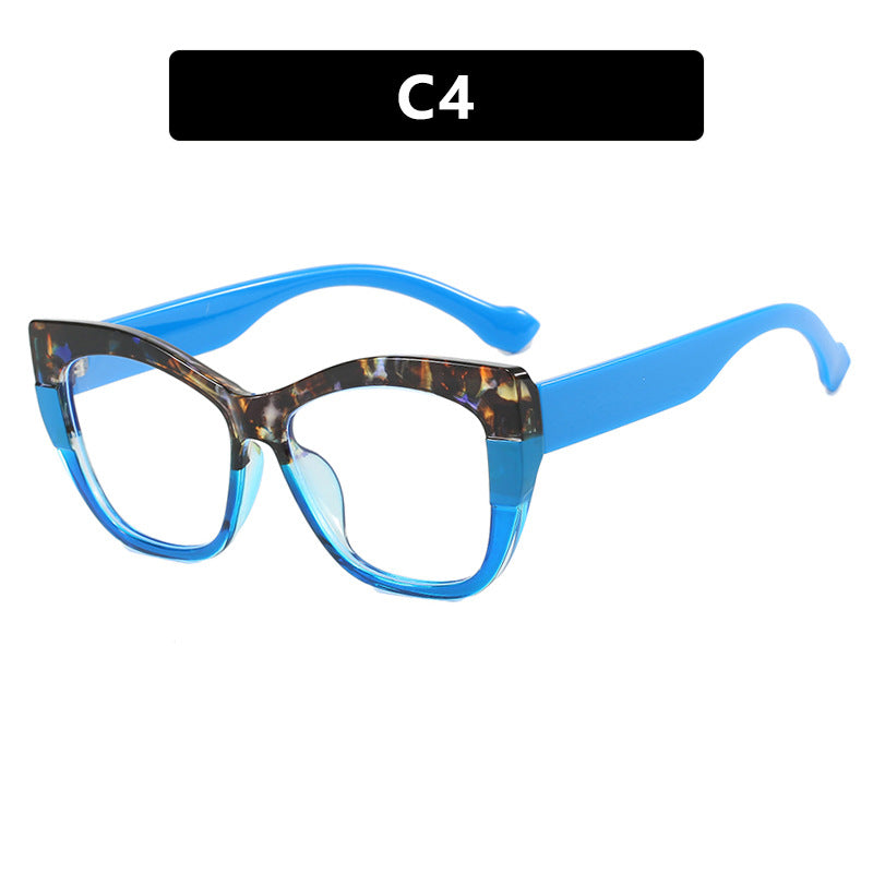 Retro Bicolor Cat-Eye Anti-Blue Light Frames