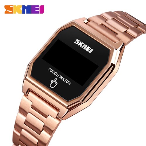 SKMEI 1679 Men's LED Touch Watch — Stainless Steel Waterproof 3ATM