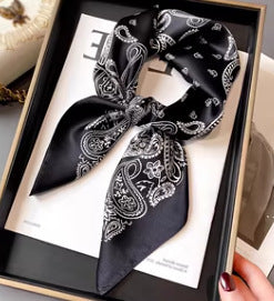 Ethnic Print Silk Scarf