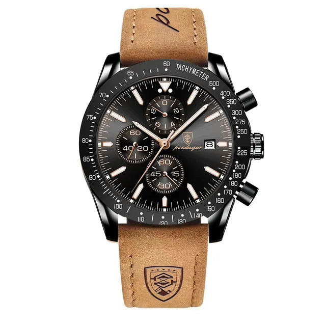 Men's Quartz Watch — Multifunctional with Luminous Nightlight Waterproof