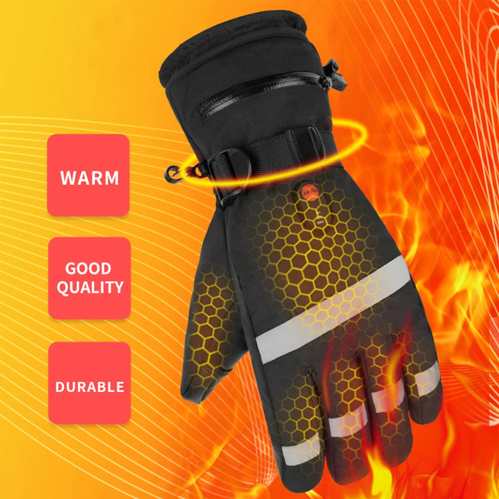 5-Finger Heated Gloves — USB Touchscreen for Skiing and Winter Sports